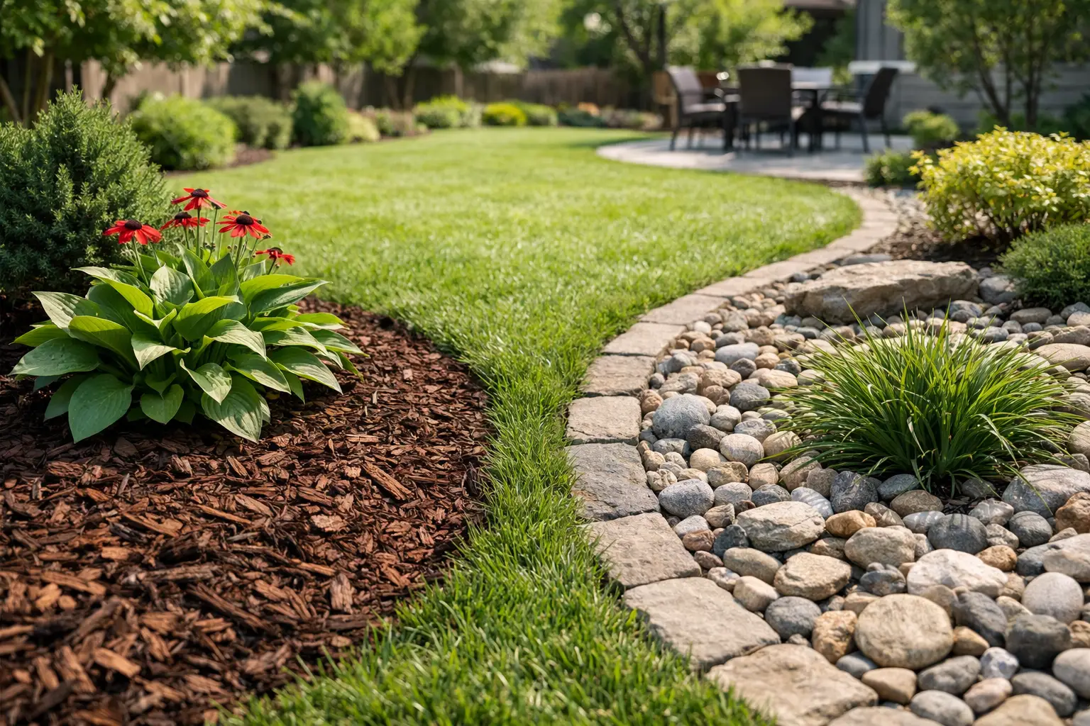 Mulch vs Rock Landscaping for Indiana Yards